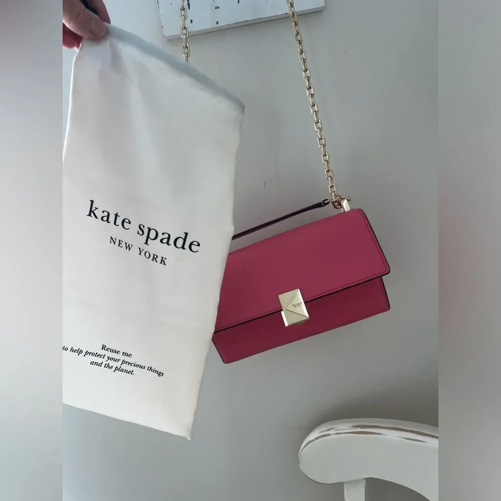 Kate Spade ♠️ Pink Leather Crossbody Bag; New with dust bag! PERFECT CONDITION!